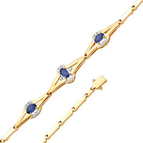 Браслет декоративный из белого золота