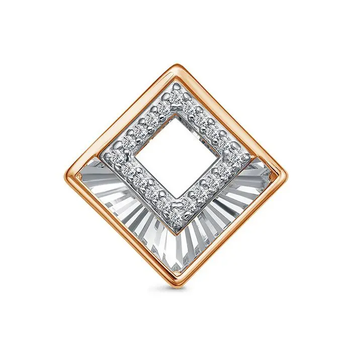 Подвеска бегунок из комбинированного золота