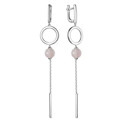 Серьги подвесные из серебра