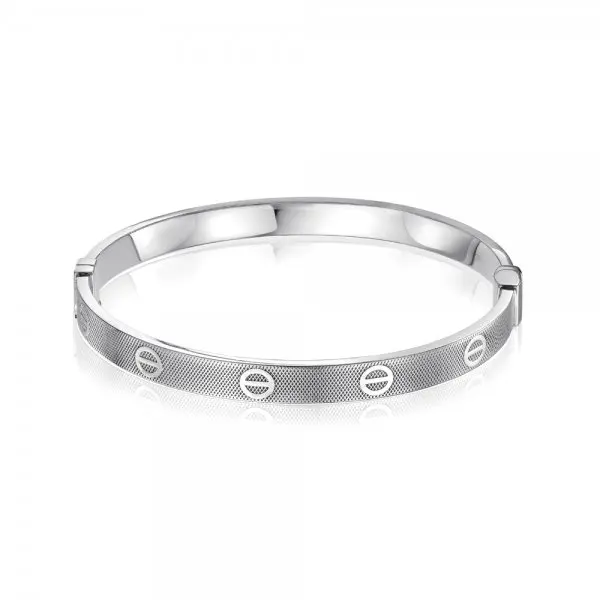 Браслет жесткий из серебра