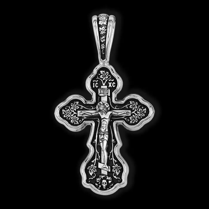 Подвеска крест из серебра