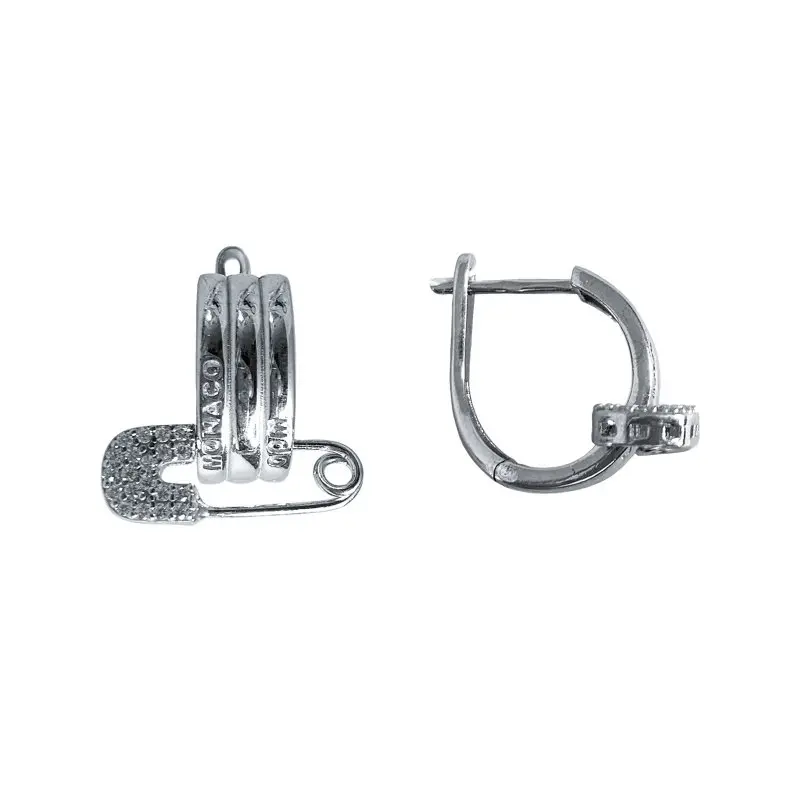 Серьги с английским замком из серебра