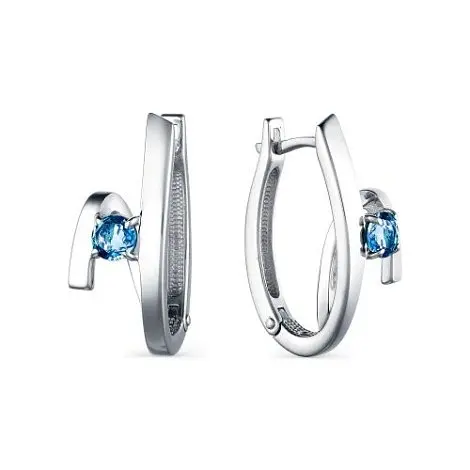 Серьги с английским замком из серебра