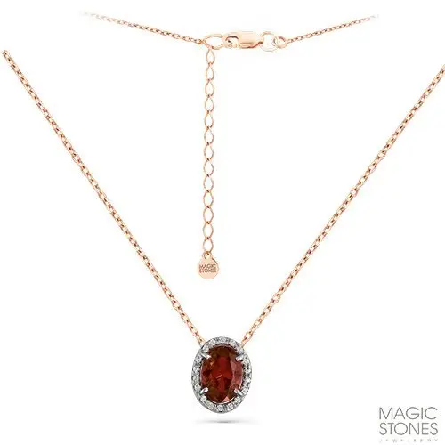 Цепь колье из красного золота