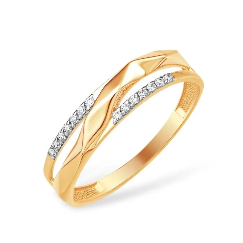 Кольцо декоративное из красного золота