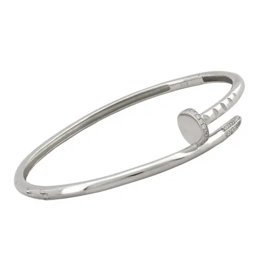 Браслет жесткий из серебра