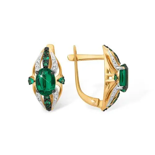 Серьги с английским замком из красного золота Серьги с английским замком из красного золота