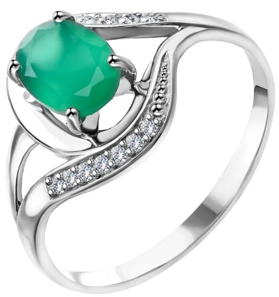 Кольцо декоративное из серебра