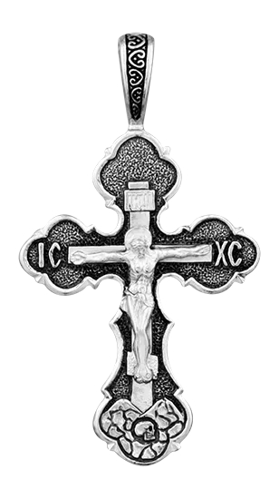 Подвеска крест из серебра