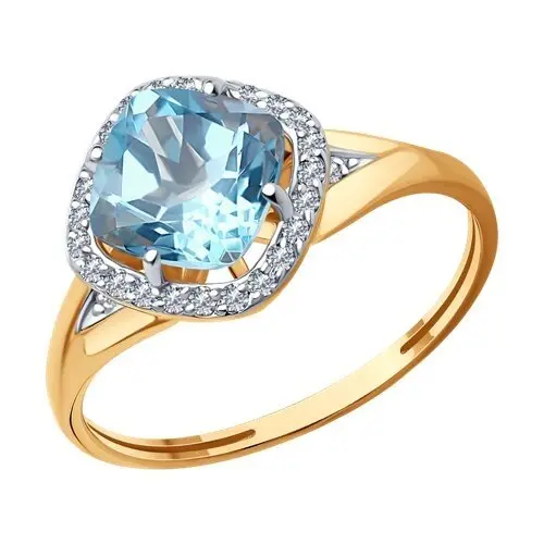 Кольцо декоративное из красного золота