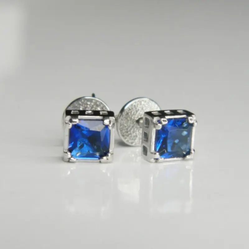 Серьги пуссеты из серебра