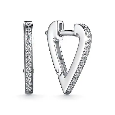 Серьги с английским замком из серебра