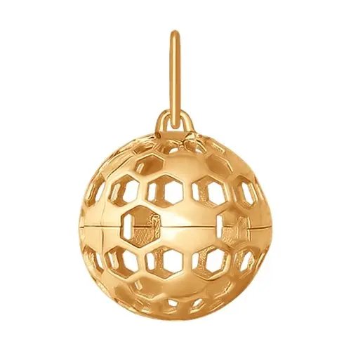 Подвеска декоративная из красного золота