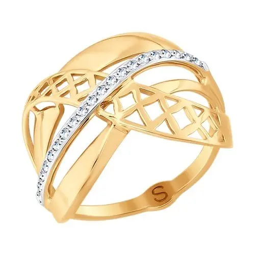 Кольцо декоративное из красного золота