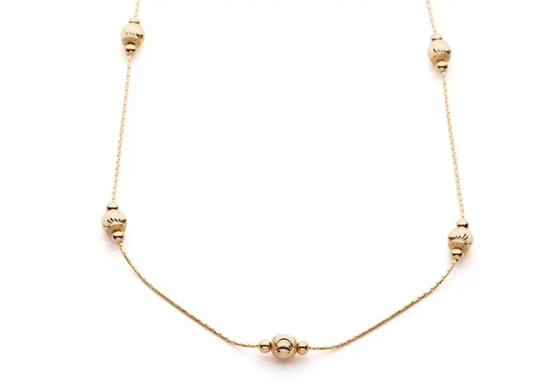 Цепь колье из красного золота