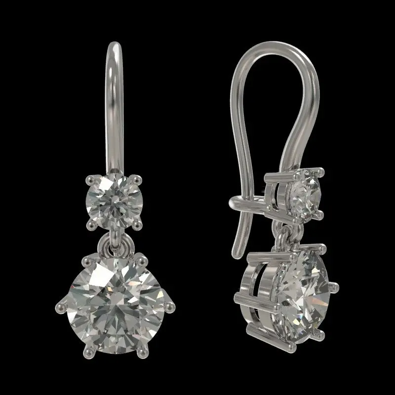 Серьги петельки из серебра