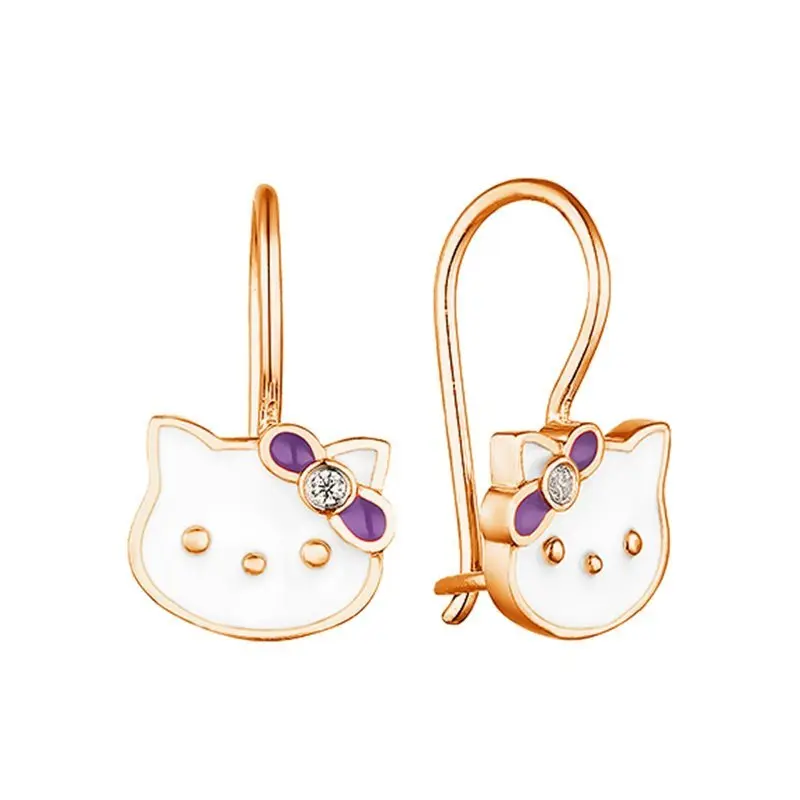 Серьги детские из позолоты