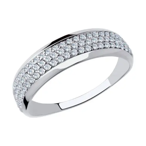 Кольцо декоративное из белого золота