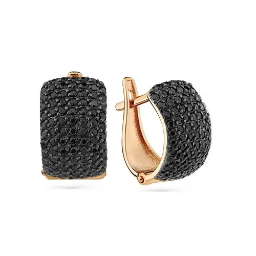 Серьги с английским замком из красного золота