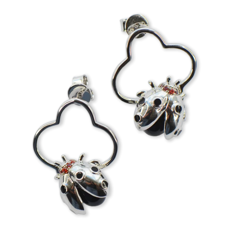 Серьги пуссеты из серебра