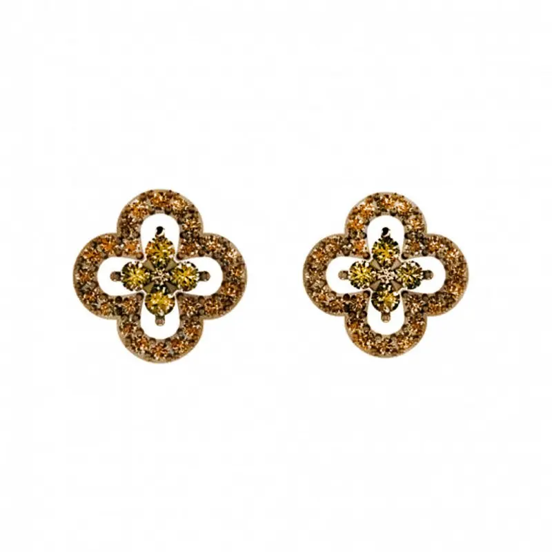 Серьги пуссеты из красного золота