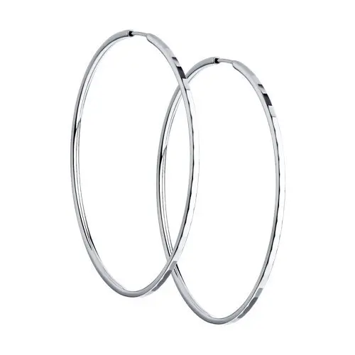 Серьги конго из серебра