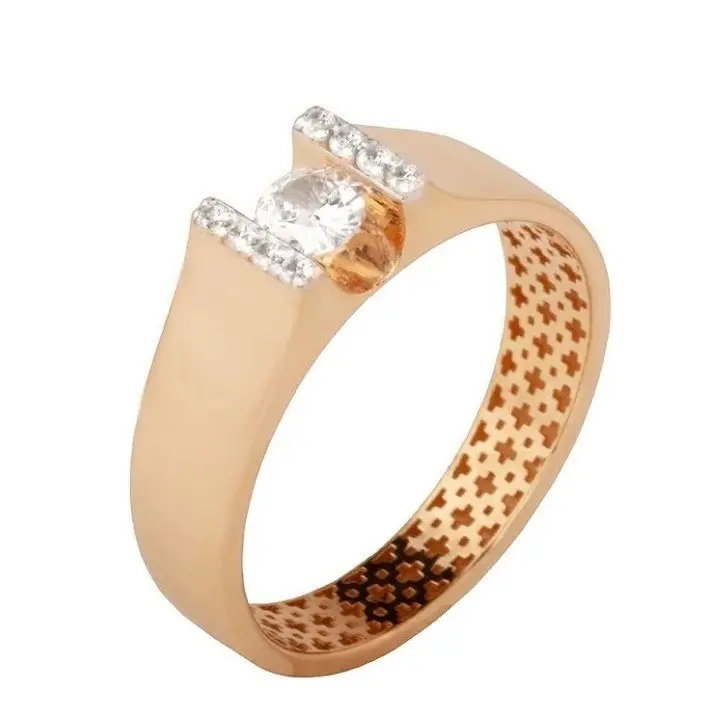 Кольцо декоративное из красного золота