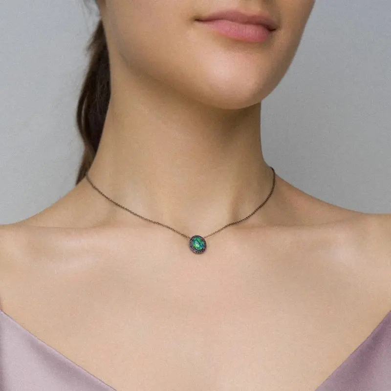 Цепь колье из серебра