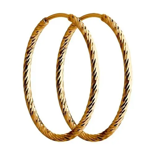 Серьги конго из красного золота