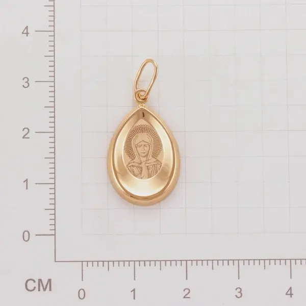 Подвеска икона из красного золота