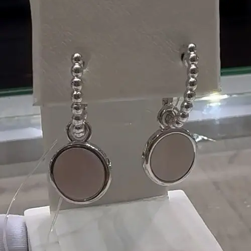 Серьги подвесные из серебра