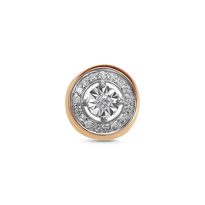 Подвеска бегунок из комбинированного золота