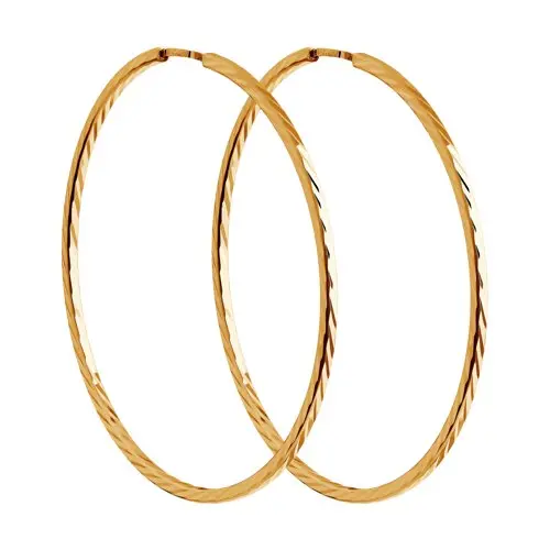 Серьги конго из красного золота