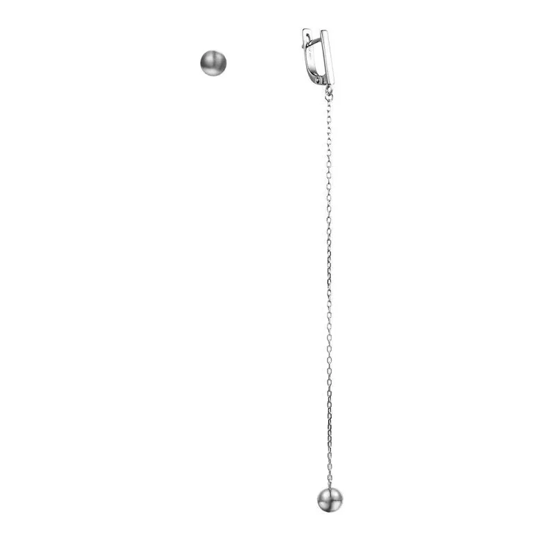 Серьги подвесные из серебра