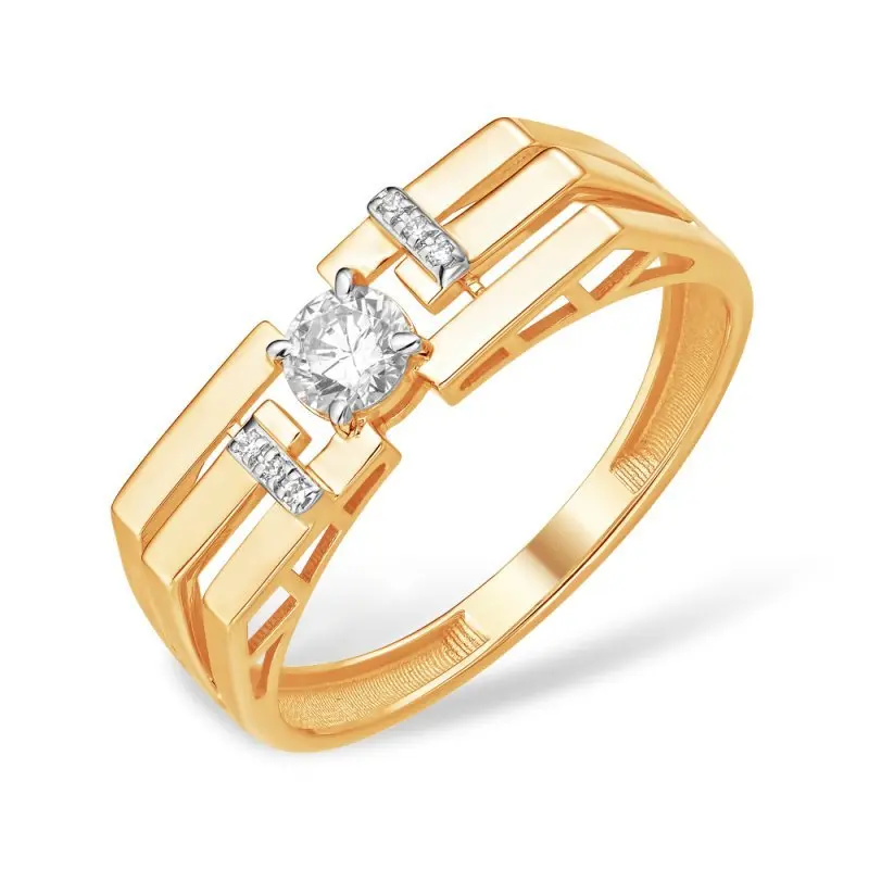 Кольцо декоративное из красного золота