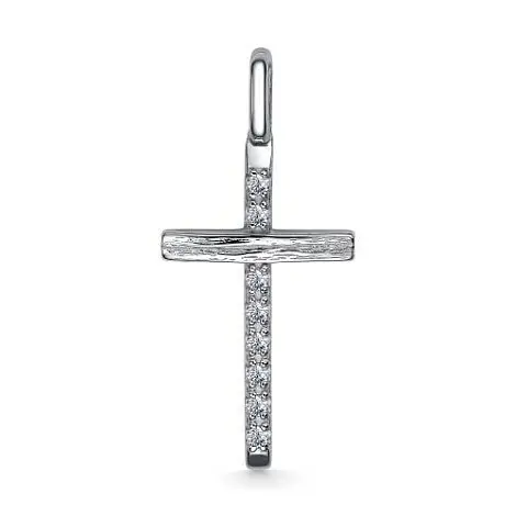 Подвеска декоративный крест из серебра