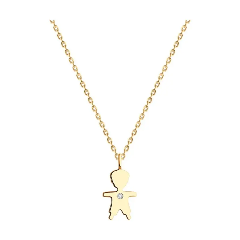 Цепь колье из красного золота