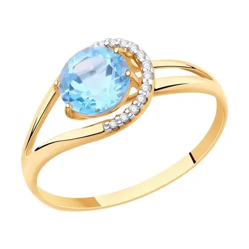 Кольцо декоративное из красного золота