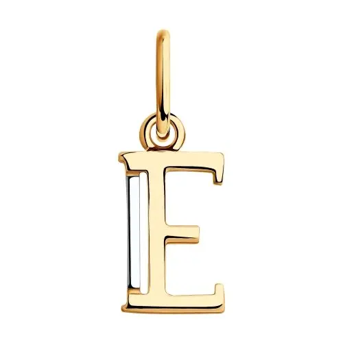 Подвеска буква из красного золота