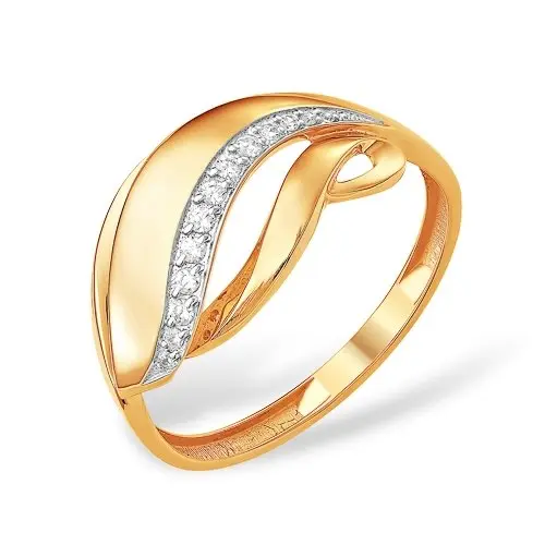 Кольцо декоративное из красного золота