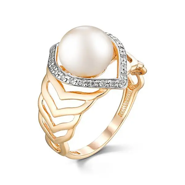 Кольцо декоративное из красного золота