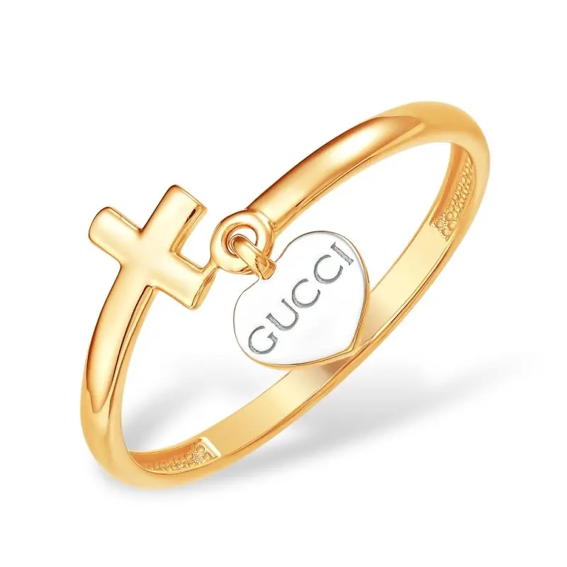 Кольцо декоративное из красного золота