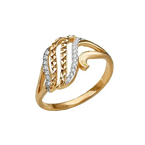 Кольцо декоративное из красного золота