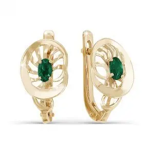 Серьги с английским замком из красного золота