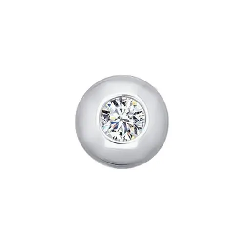 Подвеска бегунок из белого золота