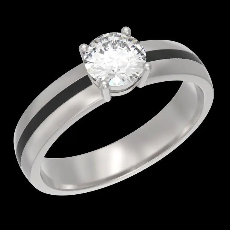 Кольцо декоративное из серебра