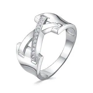 Кольцо декоративное из серебра вид 1