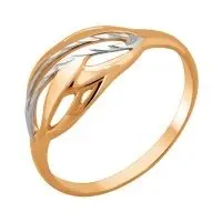 Кольцо декоративное из комбинированного золота