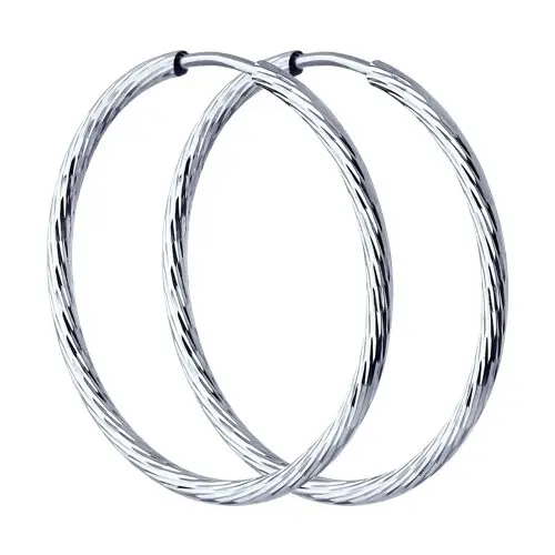 Серьги конго из серебра