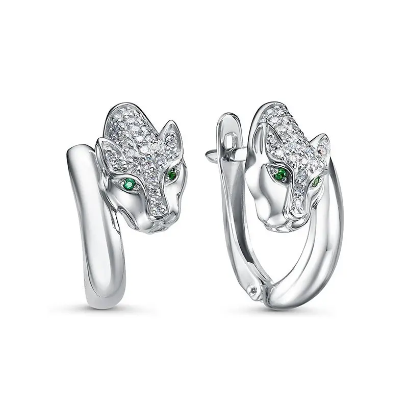 Серьги с английским замком из серебра